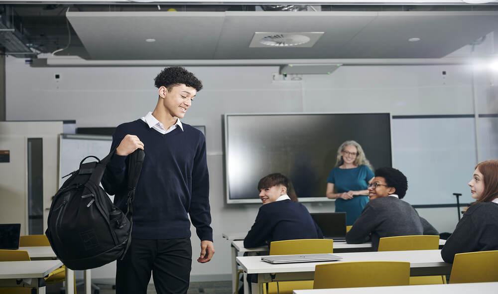 Absent students reintegrating into their school environment.