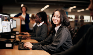 students studying in an on-site AP unit