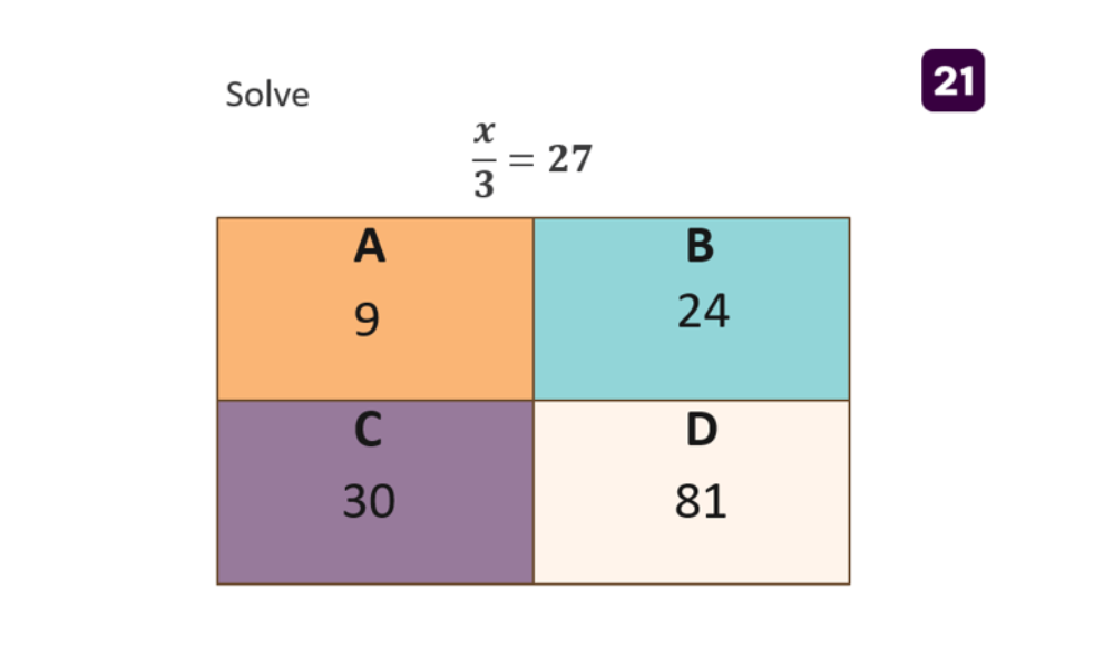 Hinge questions in maths
